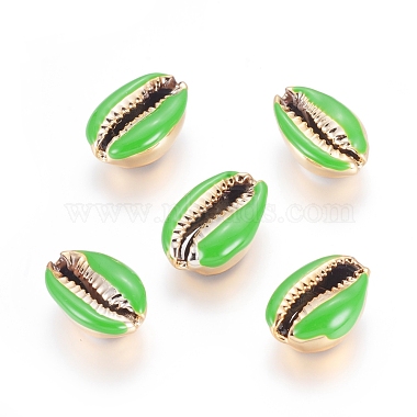 Lime Green Shell Cowrie Shell Beads
