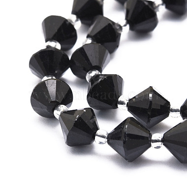 Chapelets de perles en tourmaline noire naturelle(G-E569-C15)-3