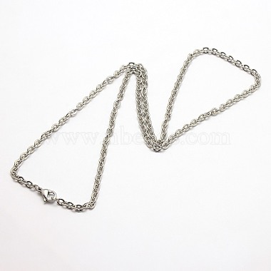 Trendy Unisex 304 Stainless Steel Cable Chain Necklaces(NJEW-M047-C-01)-2