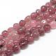 Chapelets de perles aux fraises en quartz naturel(G-R445-8x10-17)-1