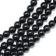 Synthetic Black Stone Bead Strands(X-G-R345-6mm-35-1)-1