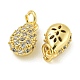 Rack Plating Brass Micro Pave Clear Cubic Zirconia Charms(KK-Z067-23G-05)-2