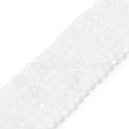 Natural Quartz Crystal Beads Strands, Faceted, Rock Crystal Round Beads, 4mm, about 93pcs/strand, 15.55 inch(39.5cm)(G-H002-A02-02)