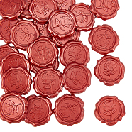 Adhesive Wax Seal Stickers, For Envelope Seal, Indian Red, 30.8x30.8x2.2mm(DIY-WH0201-02A)