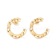 Ion Plating(IP) 304 Stainless Steel Stud Earring for Women, Twist Letter C, Golden, 19x17.5x3.5mm, Pin: 0.8mm(EJEW-F287-03G)