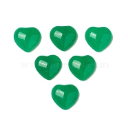 Natural Malaysia Jade Cabochons, Dyed, Flat Back Heart, 9~9.5x10x3.5~4mm(G-G994-H01-01)