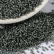 MIYUKI Round Rocailles Beads, Japanese Seed Beads, 15/0, (RR21) Silverlined Gray, 15/0, 1.5mm, Hole: 0.7mm, about 27777pcs/50g(SEED-X0056-RR0021)