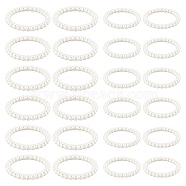 ARRICRAFT 32Pcs 2 Style Acrylic Imitation Pearl Bead Frame, Round Ring, Old Lace, 38.5~48x5mm, Hole: 2.3mm, 16pcs/style(FIND-AR0003-33)