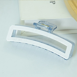 Rectangle PVC Big Claw Hair Clips, with Iron Findings, Banana Jaw Clips Hair Accessories for Women and Girls, Azure, 115x39mm(PW23031357970)