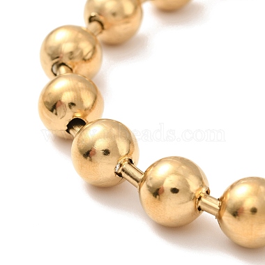 Вакуумное покрытие 304 комплект ожерелья и браслета с шариковой цепочкой из нержавеющей стали(STAS-D181-01G-02C)-5