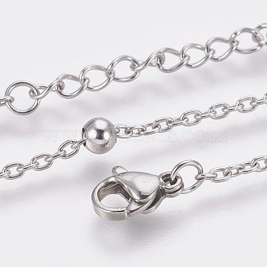 304 Stainless Steel Cable Chain Anklets(AJEW-P069-03P)-3
