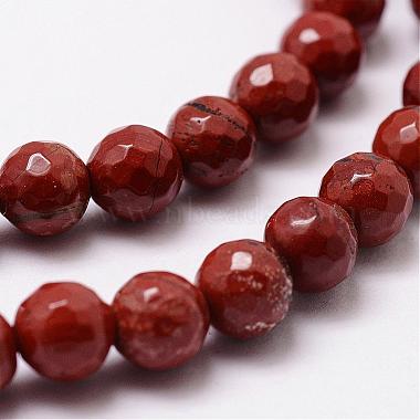 Natural Red Jasper Beads Strands(G-D840-50-6mm)-3