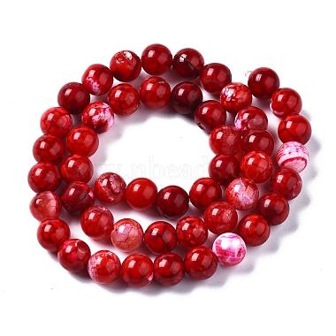 Dyed Natural Crackle Agate Beads Strands(G-T100-03C)-4