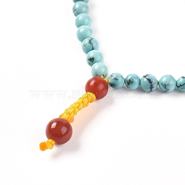 Adjustable Natural Turquoise Beaded Necklace Making(MAK-G012-02)-4