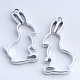 Alloy Bunny Open Back Bezel Pendants(X-PALLOY-S047-41B-FF)-1