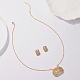 Наборы ювелирных украшений из латуни с микропаве и цирконием для женщин(HB7005-1)-1
