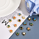 chgcraft 20pcs 5 couleurs perles en alliage d'émail(ENAM-CA0001-69)-4