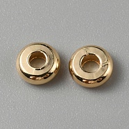 Brass Spacer Beads, Disc, Light Gold, 4x1.5mm, Hole: 1.5mm(KK-WH0062-63KCG)