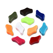 Opaque Acrylic Beads, Nuggets, Mixed Color, 21x13x7mm, Hole: 1.6~1.8mm, about 450pcs/500g(SACR-N017-04)