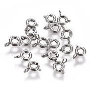 304 Stainless Steel Spring Ring Clasps, Stainless Steel Color, 5x1.5mm, Hole: 1.5mm(STAS-F224-02P-A)