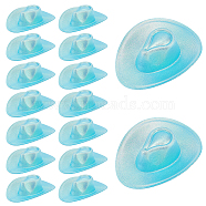 16Pcs Cloth Cabochons, Hat, Light Sky Blue, 20x67.5x20mm(FIND-GO0003-19B)