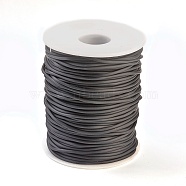 PVC Tubular Solid Synthetic Rubber Cord, No Hole, Wrapped Around White Plastic Spool, Black, 2mm, about 54.68 yards(50m)/roll(RCOR-R008-2mm-50m-09)