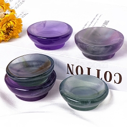 Natural Fluorite Tea Bowls Display Decorations, Home Office Decoration, 50~60mm(PW-WGD53A5-01)