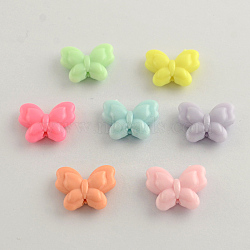 Opaque Acrylic Beads, Butterfly, Mixed Color, 18x21x6.5mm, Hole: 2mm, about 409pcs/500g(SACR-Q098-06)