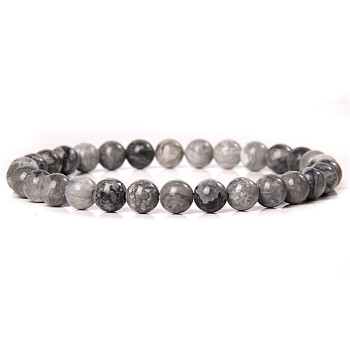 Synthetic Labradorite Round Beaded Stretch Bracelet, show in picture8