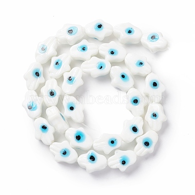 Handmade Evil Eye Lampwork Beads Strands(LAMP-F024-02B)-4