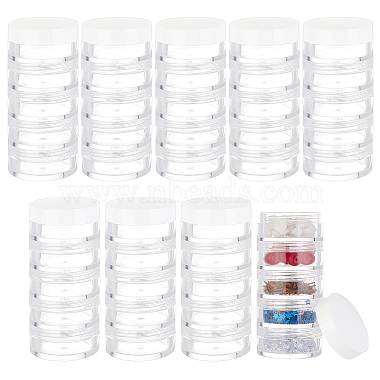 White Column Plastic Beads Containers