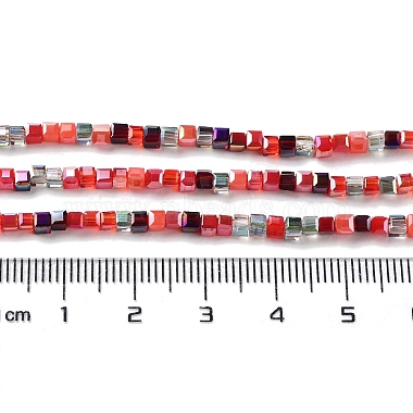 Gradient Color Electroplate Glass Bead Strands(GLAA-E042-05-B09)-5