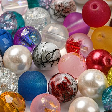 Opaque Spray Painted Glass Beads(DGLA-MSMC002-10mm)-2