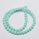 Chapelets de perles en jade de malaisie naturelle(G-A146-6mm-B07)-2