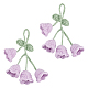 2Pcs Crochet Lily of The Valley Polyester Car Hanging Pendant(HJEW-FG0001-14C)-1