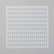 Plastic Painting Stencils, Drawing Template, For DIY Scrapbooking, White, 13x13x0.01cm(X-DIY-E021-02C)