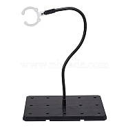 Plastic Assembled Action Figure Display Holders, Rectangle, Black, 1~20.2x7.5~14.5x0.2~0.7cm(ODIS-WH0043-79)