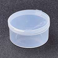 Transparent Plastic Bead Containers, with Hinged Lids, Column, Clear, 5.5x2.8cm, Inner Diameter: 4.6cm(CON-Z004-02A)