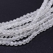 Natural Quartz Crystal Round Bead Strands, 6mm, Hole: 1mm, about 60~64pcs/strand, 15 inch(X-G-J303-01-6mm)