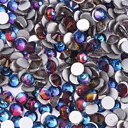 Glass Flat Back Rhinestone, Grade A, Back Plated, Faceted, Half Round, Colorful, 3~3.2mm, about 1440pcs/bag(X-RGLA-C002-SS12-568)