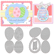 2Pcs 2 Styles Carbon Steel Cutting Dies Stencils, for DIY Scrapbooking, Photo Album, Decorative Embossing Paper Card, Stainless Steel Color, Easter Eggs, Easter Theme Pattern, 100~103x123x0.8mm, 1pc/style(DIY-WH0309-685)