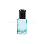 Glass Roller Ball Bottles, Essential Oil Refillable Bottle, for Personal Care, Turquoise, Capacity: 3ml(0.10fl. oz)(BOTT-PW0010-002A-06)