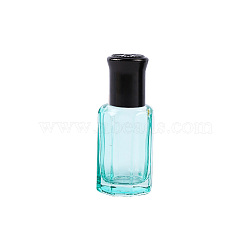 Glass Roller Ball Bottles, Essential Oil Refillable Bottle, for Personal Care, Turquoise, Capacity: 3ml(0.10fl. oz)(BOTT-PW0010-002A-06)