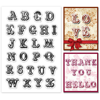 Custom PVC Plastic Clear Stamps, for DIY Scrapbooking, Photo Album Decorative, Cards Making, Letter, 160x110x3mm