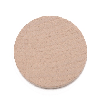 Beech Wooden Round Pieces, DIY Accessories, BurlyWood, 4x0.5cm, 20pcs/bag