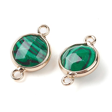 Synthetic Malachite Connector Charms(G-C102-09G-G)-2