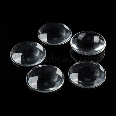 Transparent Glass Cabochons(GGLA-R026-45mm)-6