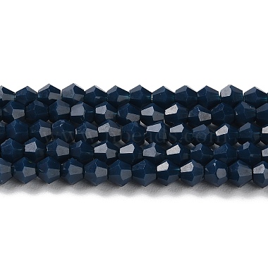 Prussian Blue Bicone Glass Beads