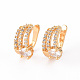 Brass Micro Pave Clear Cubic Zirconia Cuff Earrings(EJEW-Q703-003-NF)-1