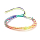 Rainbow Color Polyester Braided Adjustable Bracelet Making for Women(BJEW-F454-04)-1